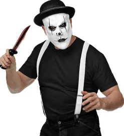 Klovne Maske med Bowlerhat