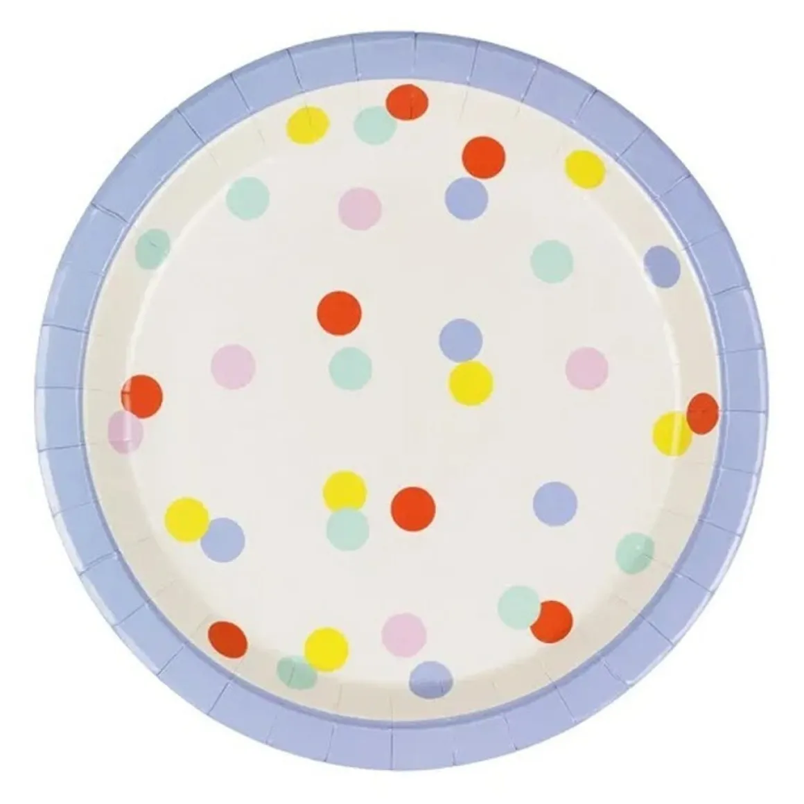 Konfetti Paptallerkener Beige/Blå