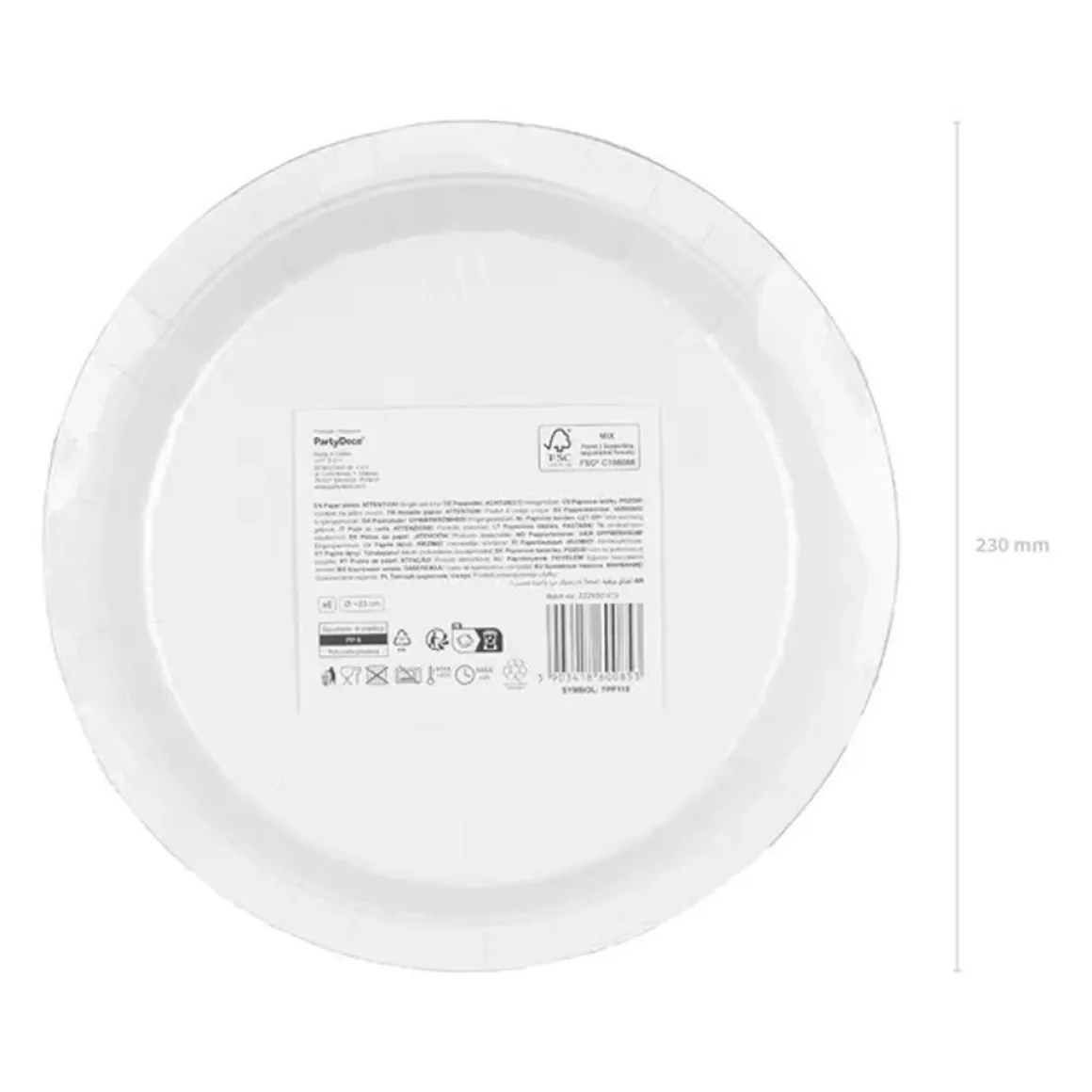 Konfetti Paptallerkener Beige/Blå