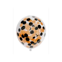 Konfettiballoner Orange/Sort