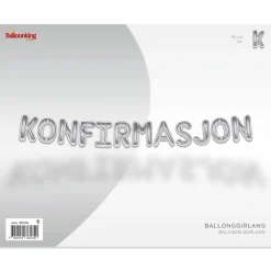 Konfirmasjon Ballonguirlande Sølv