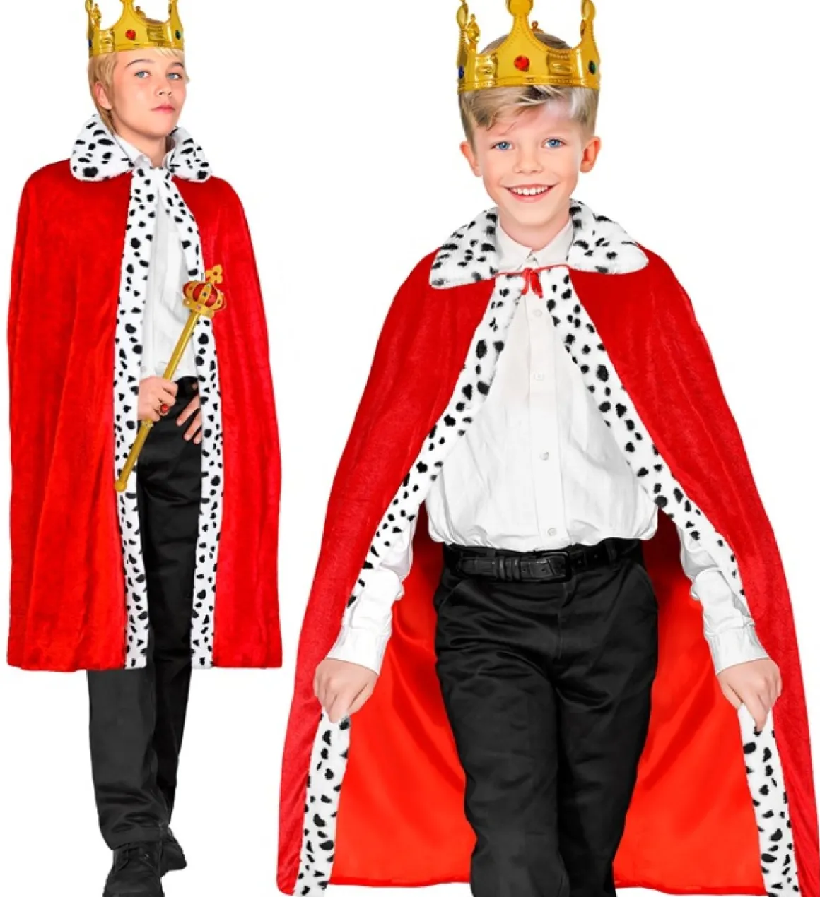 Konge Børnekappe Rød