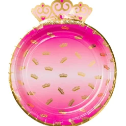 Krone Tallerkener Pink/Guld