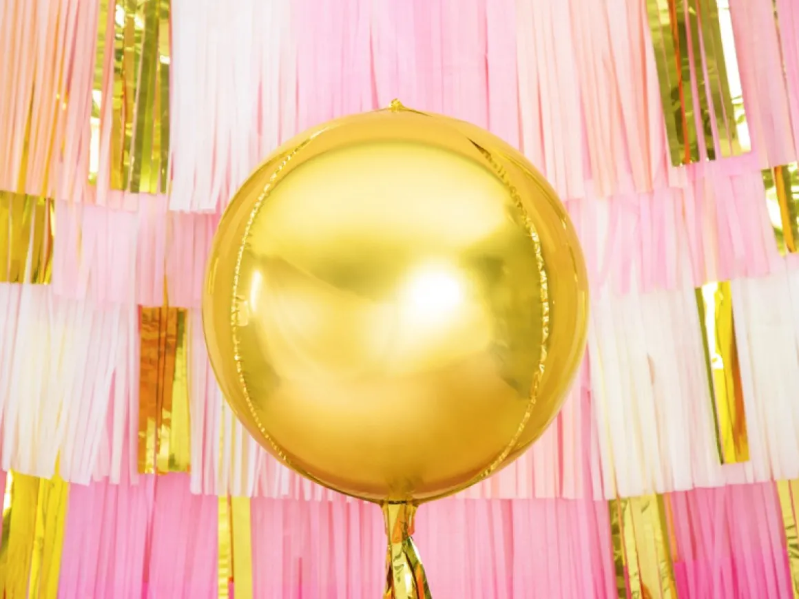 Kuglerund Folieballon Guld
