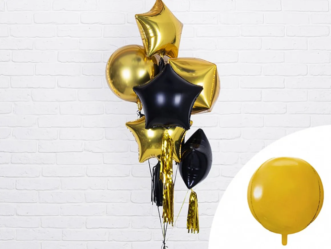 Kuglerund Folieballon Guld