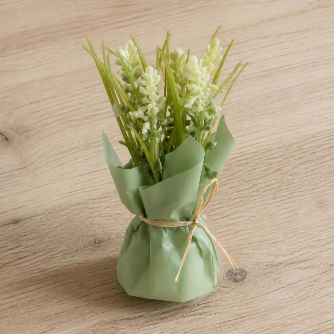 Kunstig Blomsterbuket Grøn/Hvid