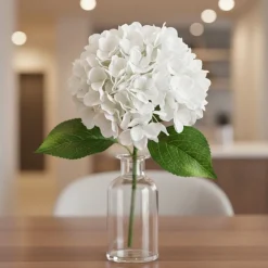 Kunstig Premium Hortensia Blomst Hvid