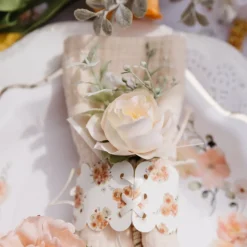 Kunstig Blomsterbuket Hvid/Grøn