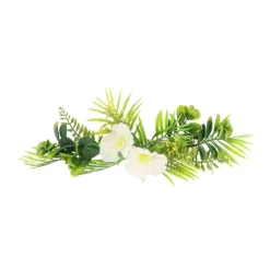 Kunstig Blomsterdekoration Hvid/Grøn