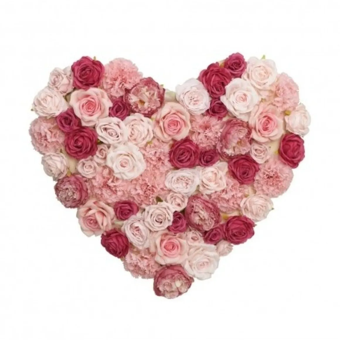 Kunstig Blomster Hjerte Vægophæng Lyserød