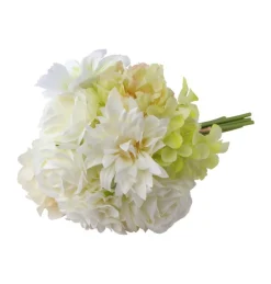 Kunstig Dahlia Buket Hvid