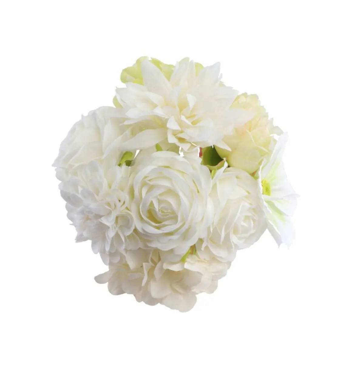 Kunstig Dahlia Buket Hvid