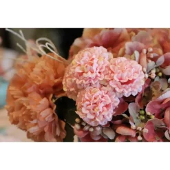 Kunstige Mini Hortensia Blomster Lyserød