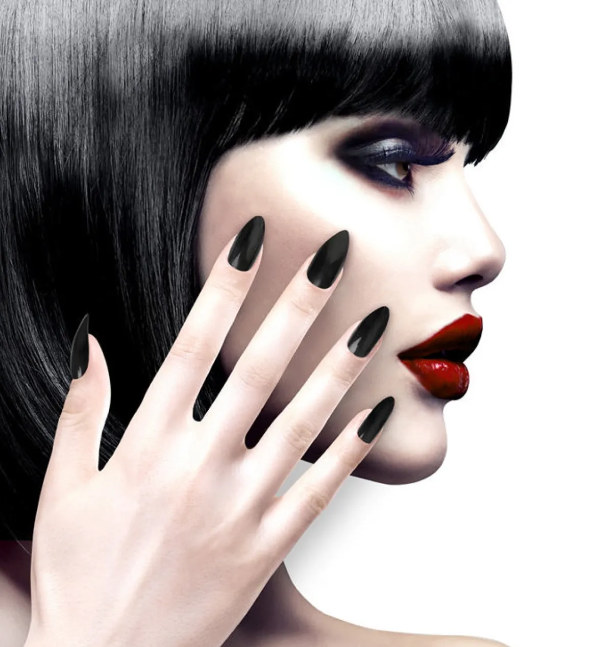 Kunstige Negle Stiletto Sort