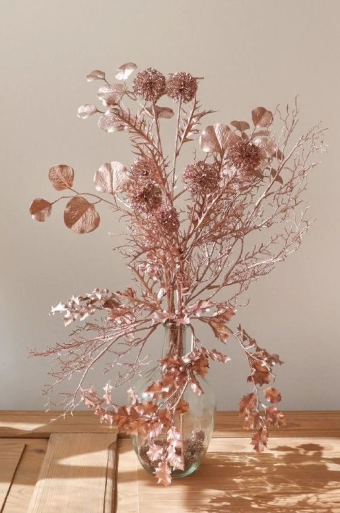 Kunstig Eukalyptus Gren Rosaguld