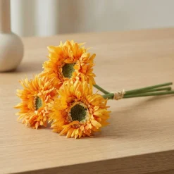 Kunstig Gerbera Buket Orange