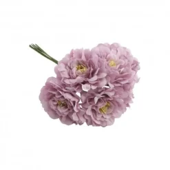 Kunstig Kamelia Mini Blomsterbuket Lilla