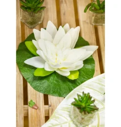 Kunstig Lotusblomst Hvid