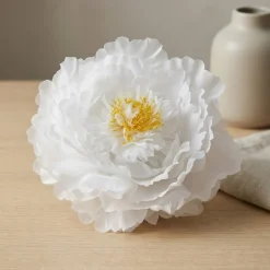 Kunstig Pæon Blomst Hvid