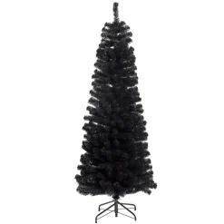 Kunstigt BLING Juletræ Sort 180 x 68 cm Klasse C