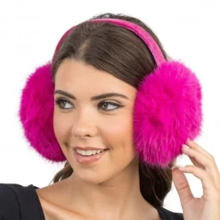 Kunstpels Ørevarmere Fuchsia Pink
