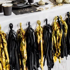 Kvast Guirlande Sort/Guld