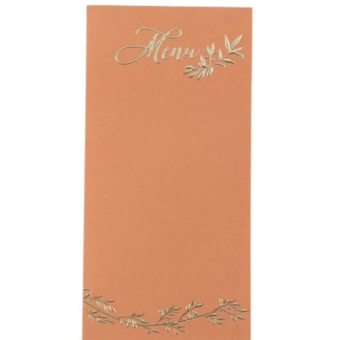 Kviste Menukort Terracotta/Guld