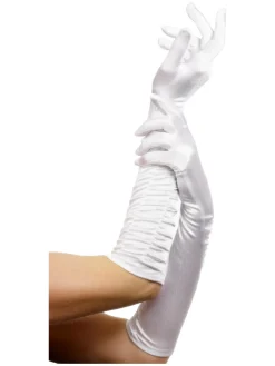 Lange Divahandsker Hvid