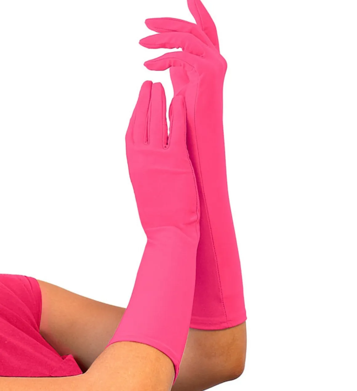 Lange Handsker Neonpink