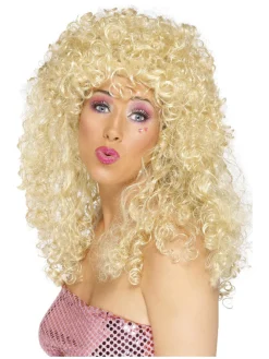 Lang 80'er Paryk Blond