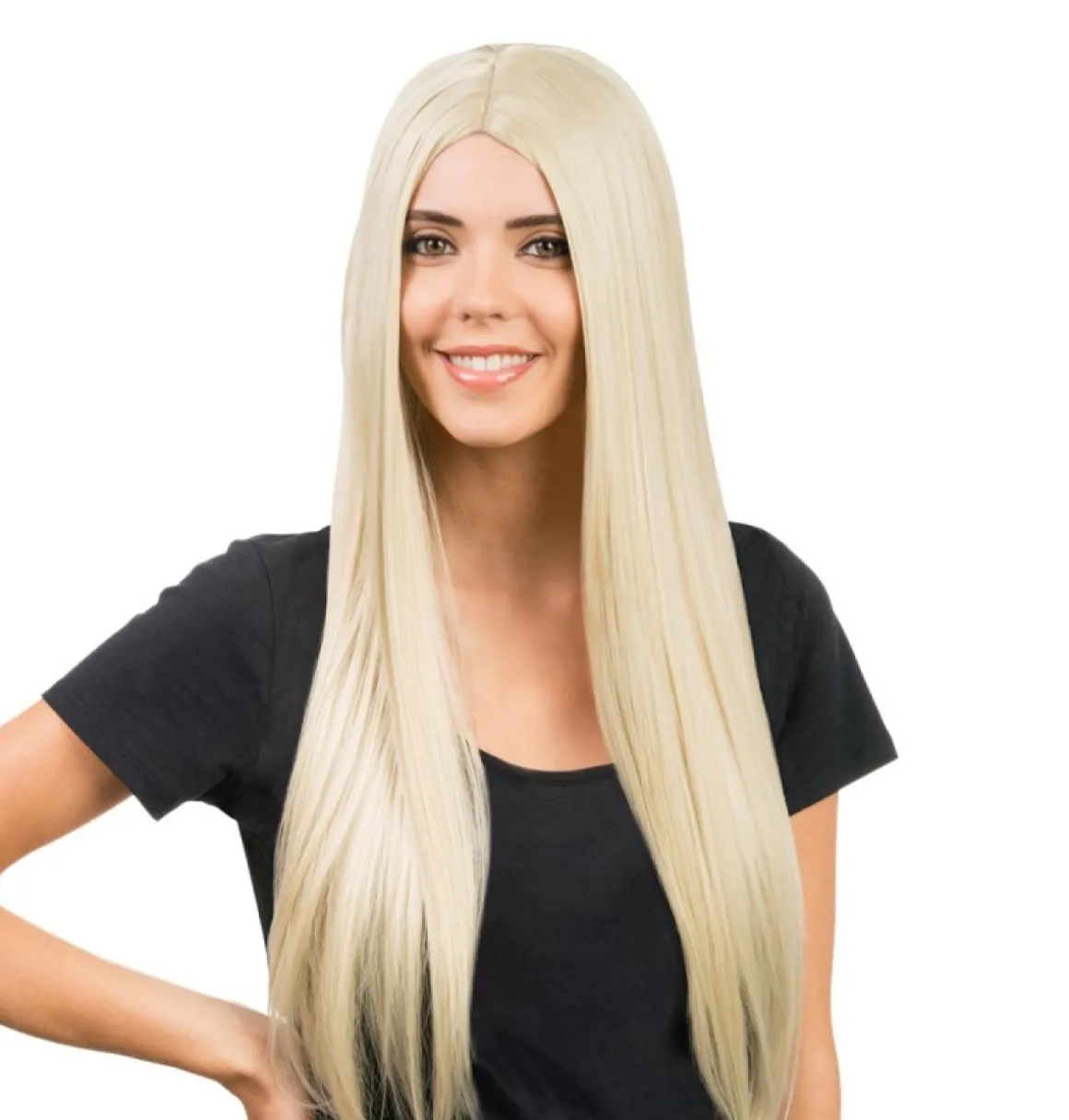 Lang Glat Paryk Blond