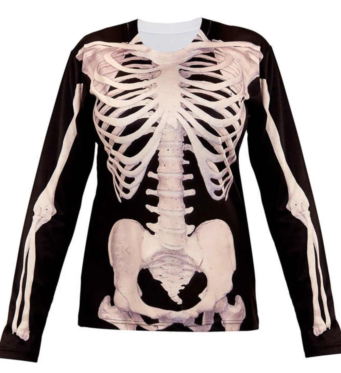 Langærmet Skelet Dame Bluse