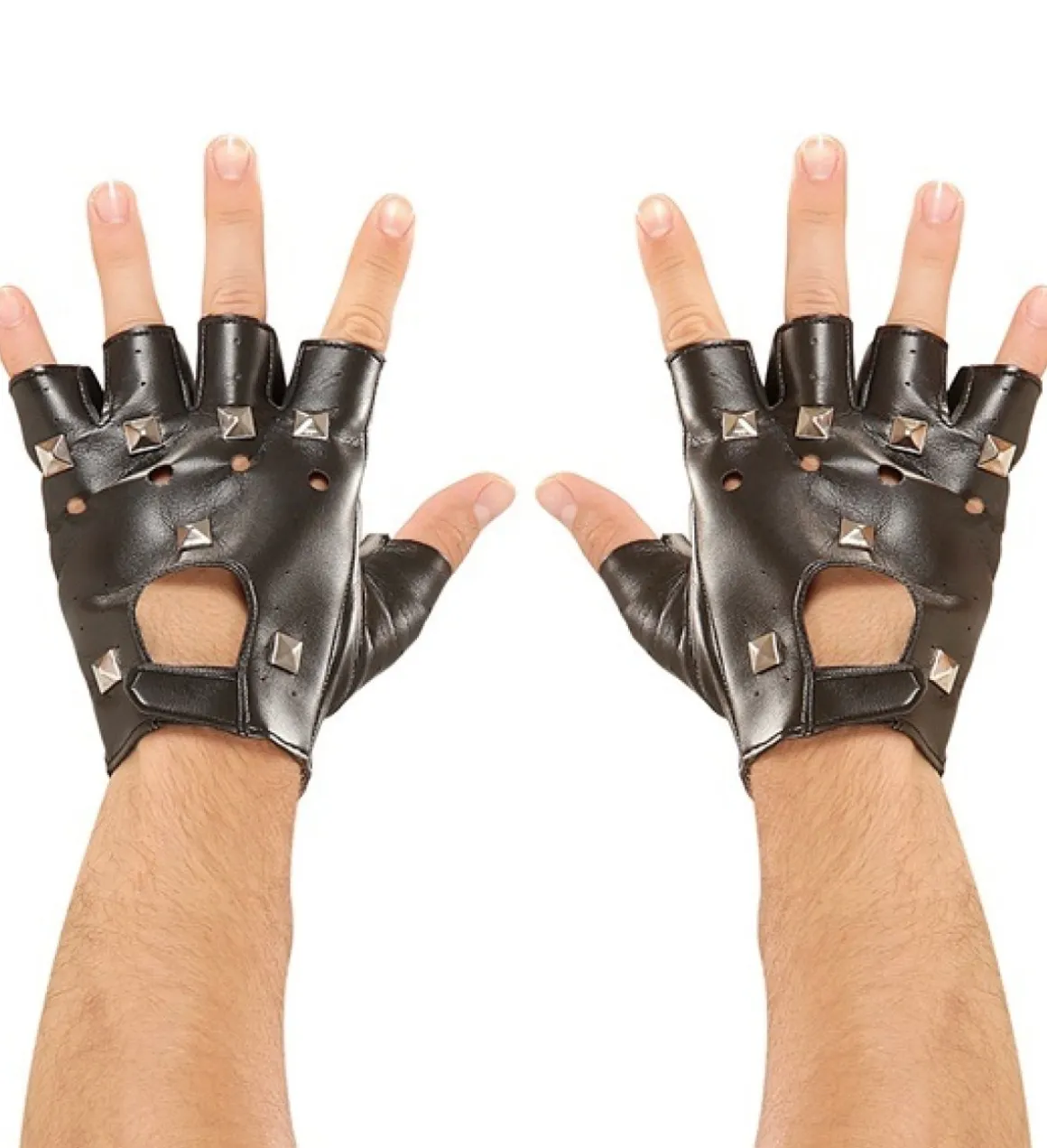 Læderlook Fingerhandsker