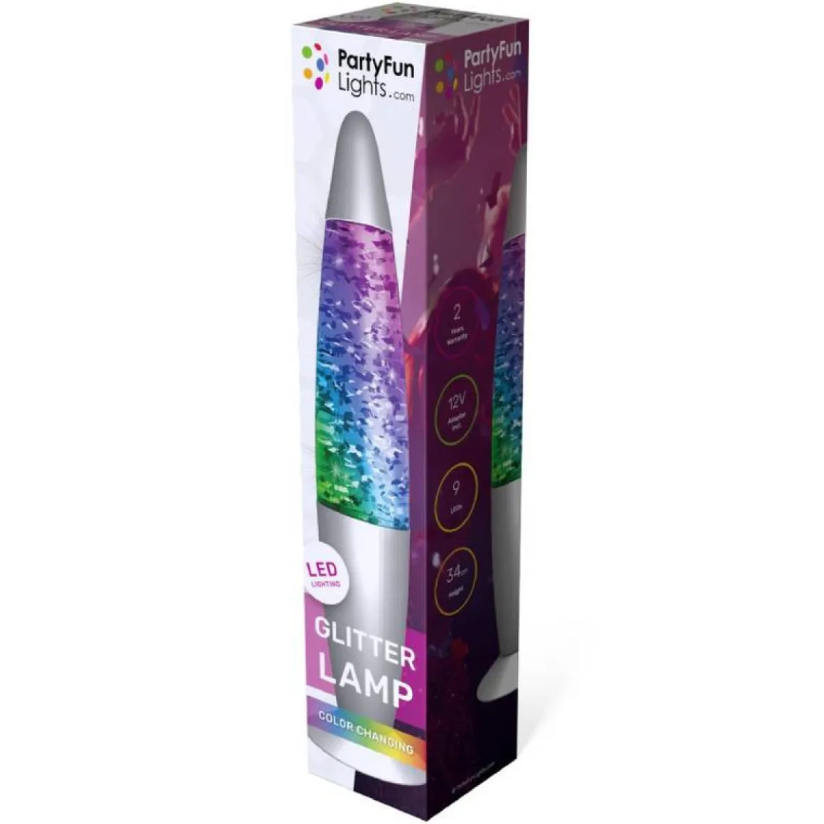 LED Glitter Lampe