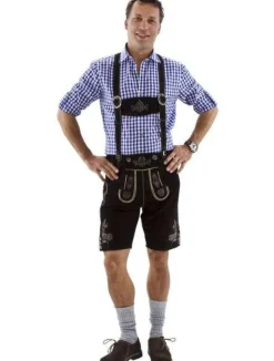 Lederhosen Kort Sort