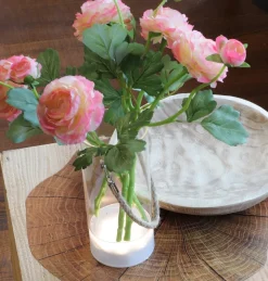 LED Glaslanterne Med Jute