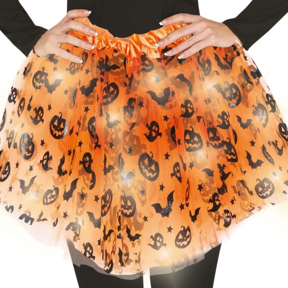 LED Halloween Nederdel Orange