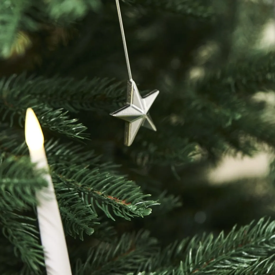 LED Juletræslys Sølv Stjerne