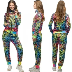 Leopard Art Babe UV Træningsdragt Kostume