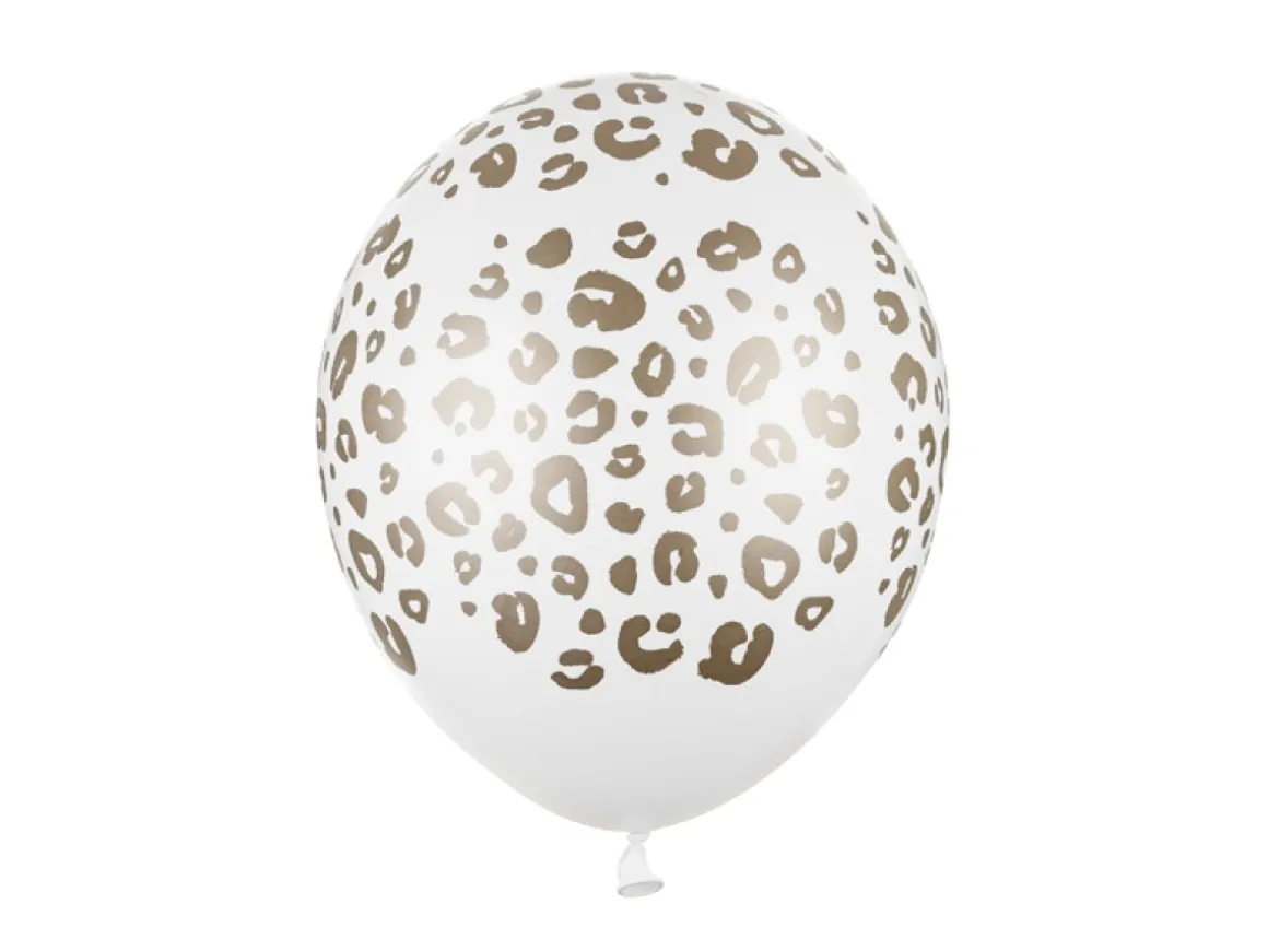 Leopard Balloner Pastel Hvid