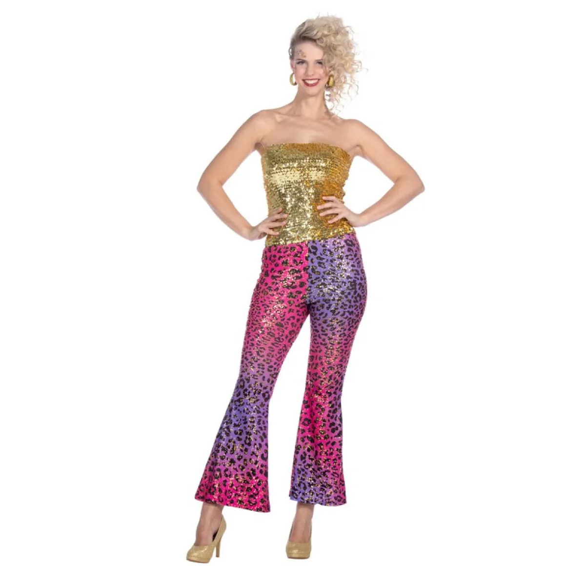 Leopard Hippie Bukser Pink/Lilla