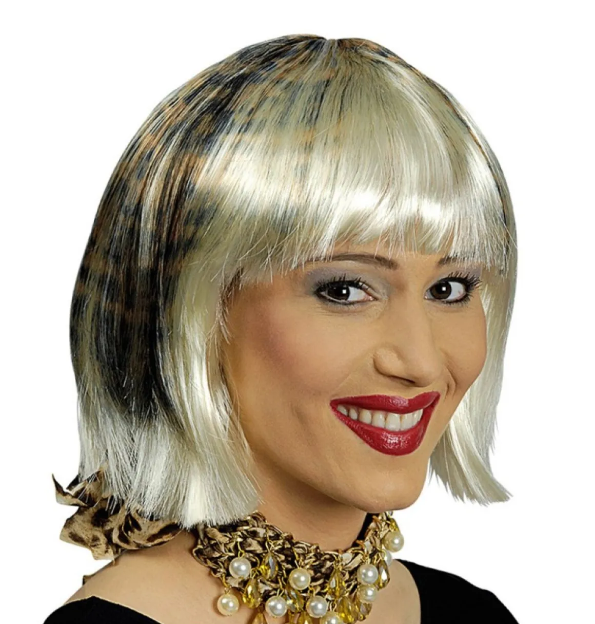 Leopard Paryk Kort Blond