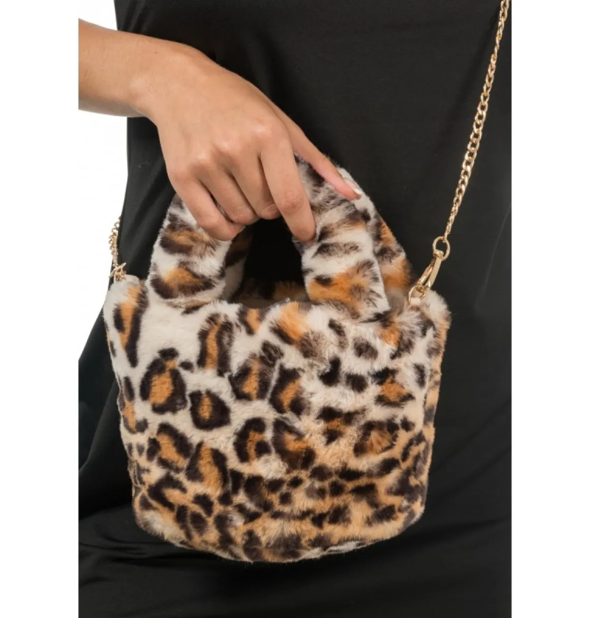 Leopard Pels Håndtaske