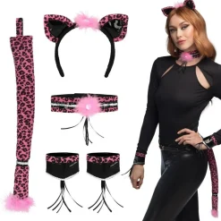 Leopard Sæt Pink