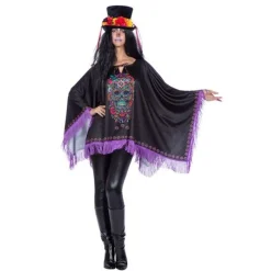Lilla Day Of The Dead Poncho