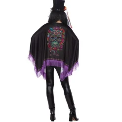 Lilla Day Of The Dead Poncho