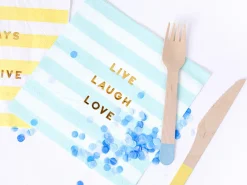 Live Laugh Love Servietter Lyseblå