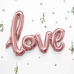 Love Folieballon Rosaguld