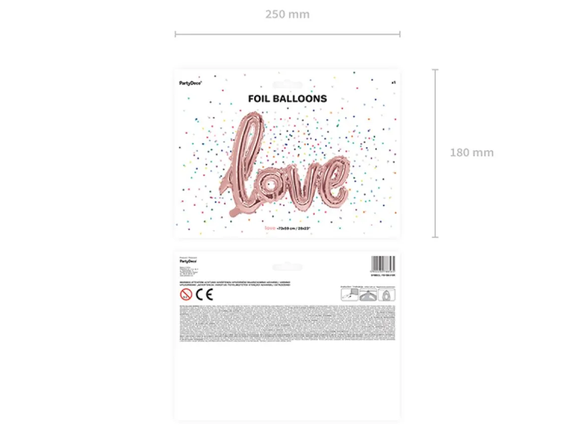Love Folieballon Rosaguld