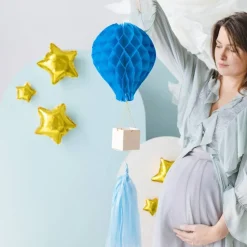 Luftballon Honeycomb Blå
